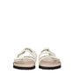 Beige Leather Slippers Sandals