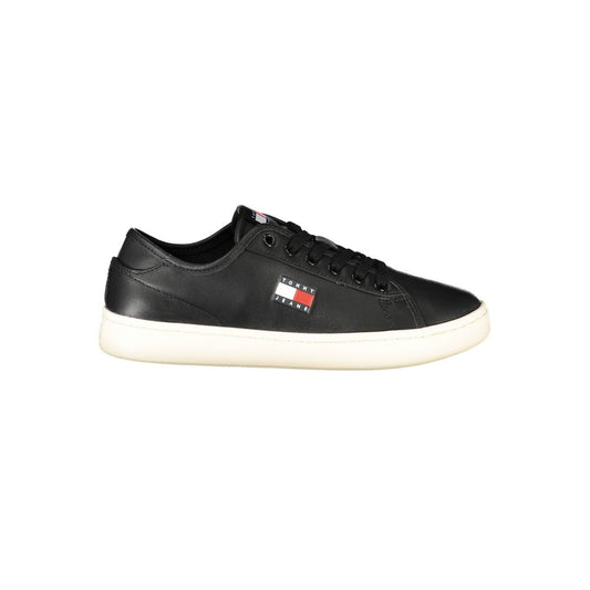 Black Leather Women's Sneaker