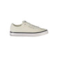 White Polyester Men Sneaker