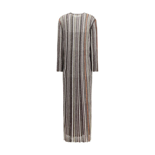 Striped long Dress with sequins