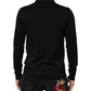 Black Silk Button Up Lightweight Sweater
