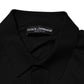 Black Silk Button Up Lightweight Sweater