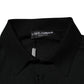 Black Cashmere Polo Men Longsleeves Sweater