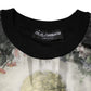 Black Cashmere Cherub Print Baroque Sweater