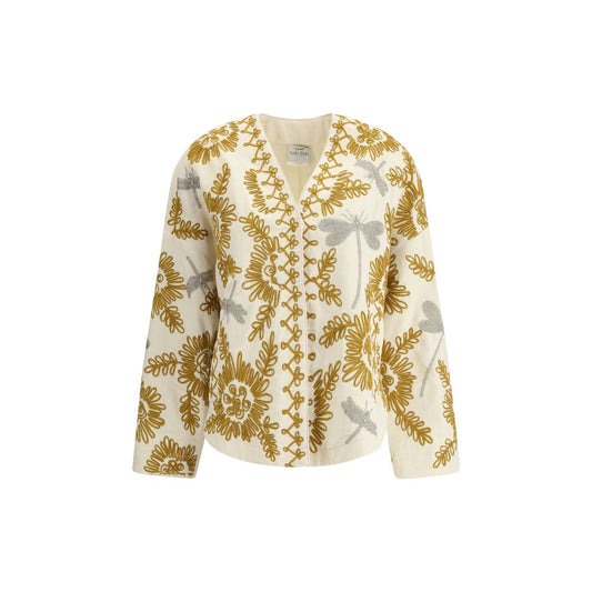 Embroidered velvet Kimono
