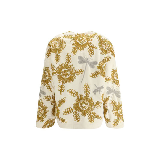Embroidered velvet Kimono