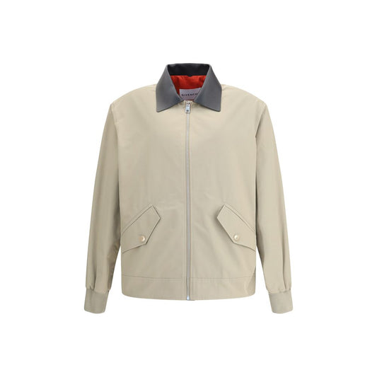 Cotton Harrington Jacket with leather details