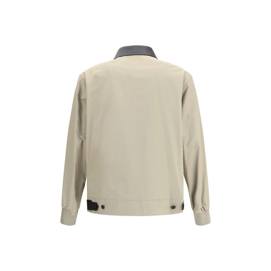 Cotton Harrington Jacket with leather details