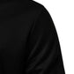 Black Cotton Logo Full Zip Men Bomber Jacket