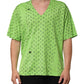 Green V-Neck DG Logo Heart Print T-shirt