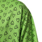 Green V-Neck DG Logo Heart Print T-shirt
