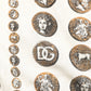 Silk Ivory Coin Print Logo Men Polo T-shirt