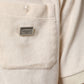 Ivory Cotton Terry Logo Pocket Polo T-shirt