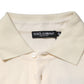 Ivory Cotton Terry Logo Pocket Polo T-shirt