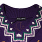 Purple Wool DG Logo Men Knit Pullover Sweater