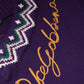 Purple Wool DG Logo Men Knit Pullover Sweater