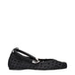 Black Leather Ballet Flats