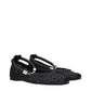 Black Leather Ballet Flats