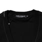 Black Cotton Button Up Men Cardigan Sweater