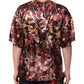 Multicolor Polyester Marble Print Oversize T-shirt
