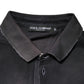 Gray Cotton Crown Collared Men Polo T-shirt