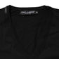 Black Cotton Plain V-Neck Men Shirt T-shirt