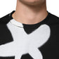 Black Cotton DG Logo Graffiti Short Sleeve T-shirt