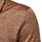 Brown Silk Textured Short Sleeve Polo T-shirt