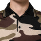 Camouflage Brown Silk Military Polo T-shirt