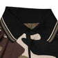 Camouflage Brown Silk Military Polo T-shirt