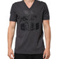Black Charcoal DG Logo V-Neck Men T-shirt