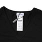 Black Cotton Slim Fit Men V-Neck Shirt T-shirt