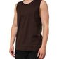 Brown Cotton Sleeveless Underwear Men Tank Top