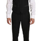 Sleek Black Slim Fit Formal Vest