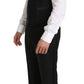 Sleek Black Slim Fit Formal Vest