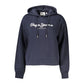 Blue Cotton Women Hoodie