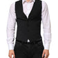 Black Wool Dress Formal Men Waistcoat Vest