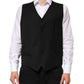 Black Wool Dress Formal Men Waistcoat Vest