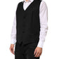 Black Wool Dress Formal Men Waistcoat Vest