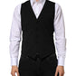 Black Wool Dress Formal Men Waistcoat Vest