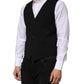 Black Wool Dress Formal Men Waistcoat Vest