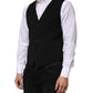 Black Wool Dress Formal Men Waistcoat Vest