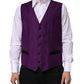 Purple Wool Dress Formal Waistcoat Vest