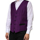 Purple Wool Dress Formal Waistcoat Vest