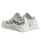 White Logo Graffiti Low Top Sneakers Shoes