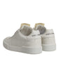 White Miami Leather Low Top Sneakers Shoes