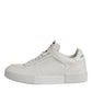 White Miami Leather Low Top Sneakers Shoes