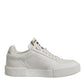 White Miami Leather Low Top Sneakers Shoes