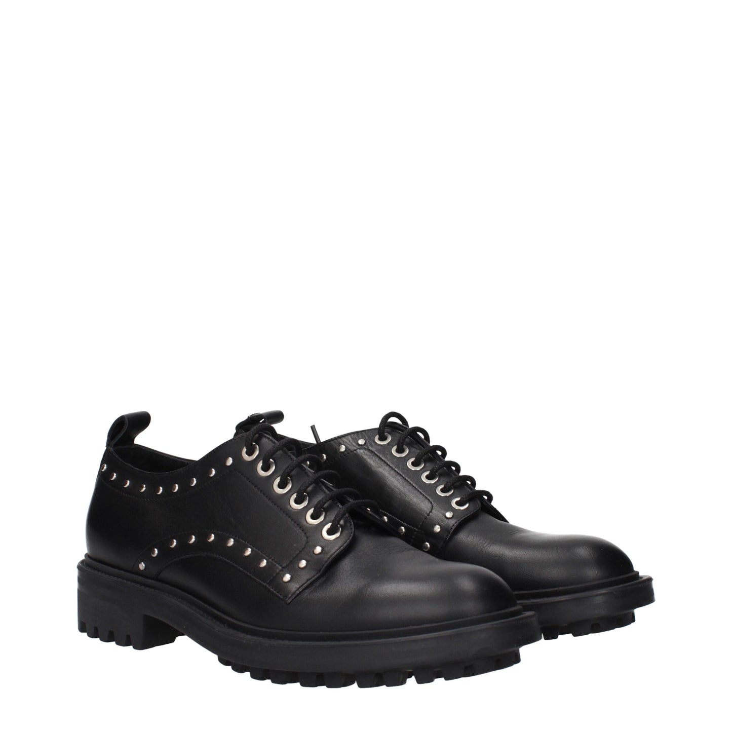 Black Leather Oxfords And Derbies