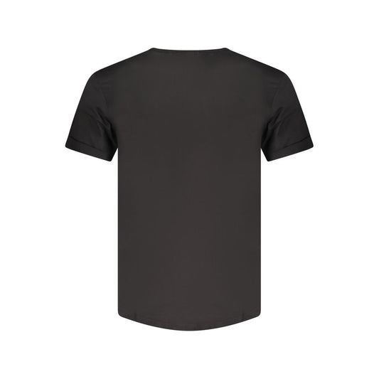 Black Cotton Men T-Shirt